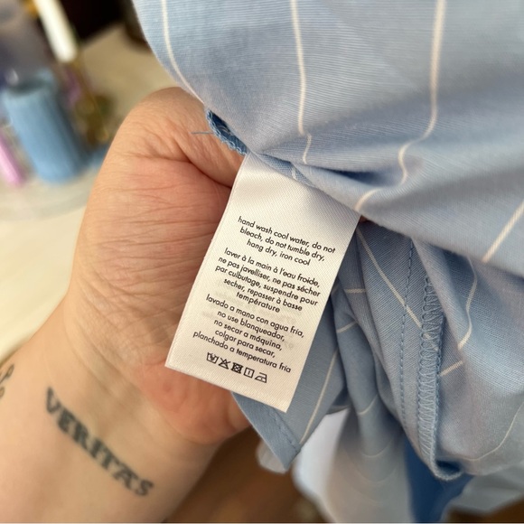 WEWOREWHAT Blue Corset Peplum Mini Dress Size 12 - Picture 11 of 12